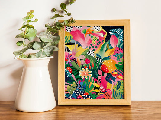 Printable Eclectic Maximalist Wall Art Abstract Colourful Trendy Wall Art Modern Contemporary Flowers Digital Home Decor