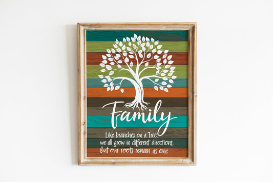 Family Like Branches On A Tree Sign Family Wall Decor Wedding Gift Anniversary Sign Farmhouse Sign for Home Decoration
