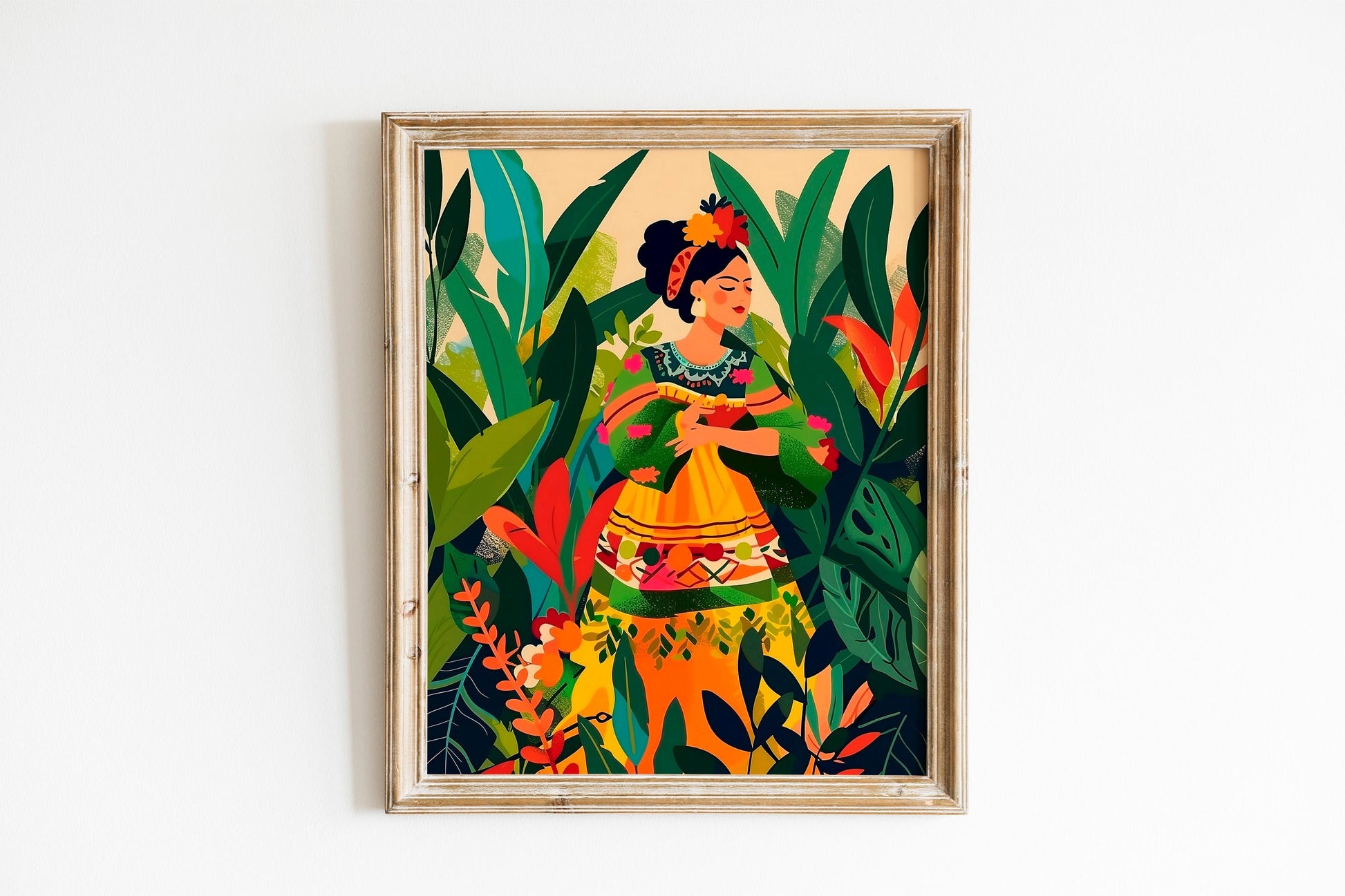Eclectic Maximalist Latina Art Print Latinx Artwork Naive Poster Latin Art Printable Unframed Wall Art