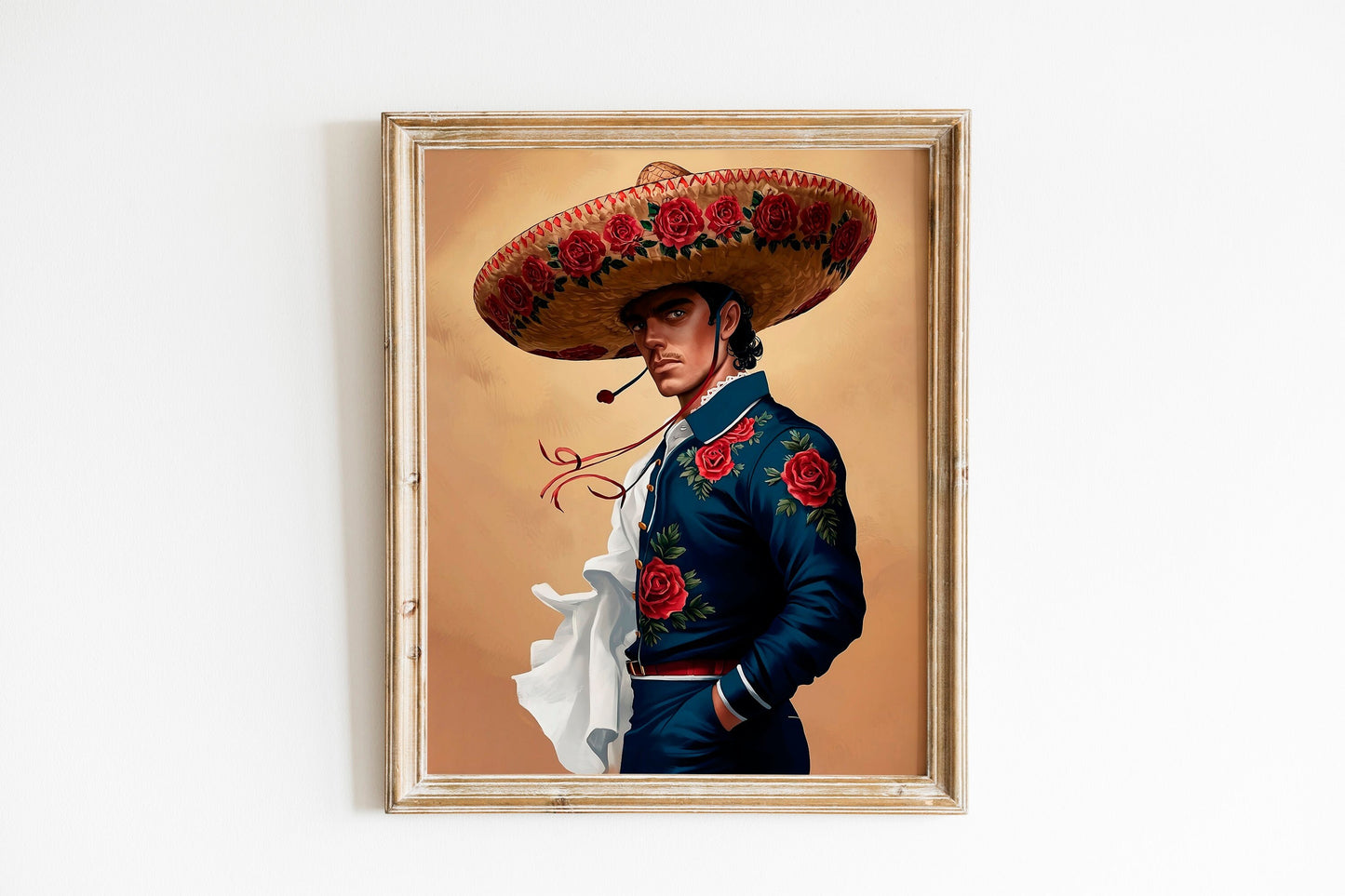 Digital Prints Set of Two Mexican Art Romantic Mariachi Wall Decor Southwestern Modern Art Rustic 2-Panel Mexico Bedroom Decoration