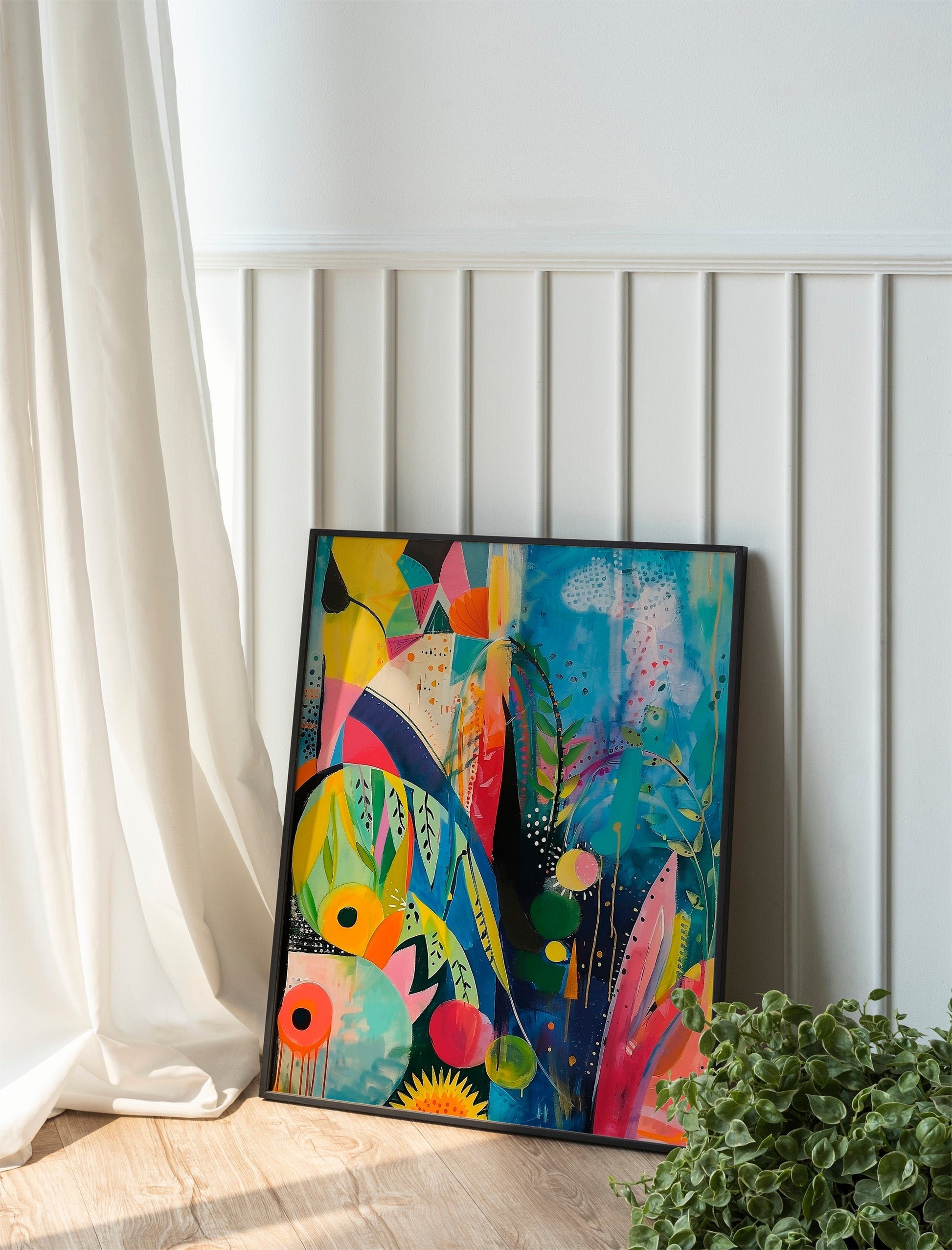 Eclectic Maximalist Wall Art Printable Abstract Digital Colourful Trendy Wall Art Modern Home Decoration