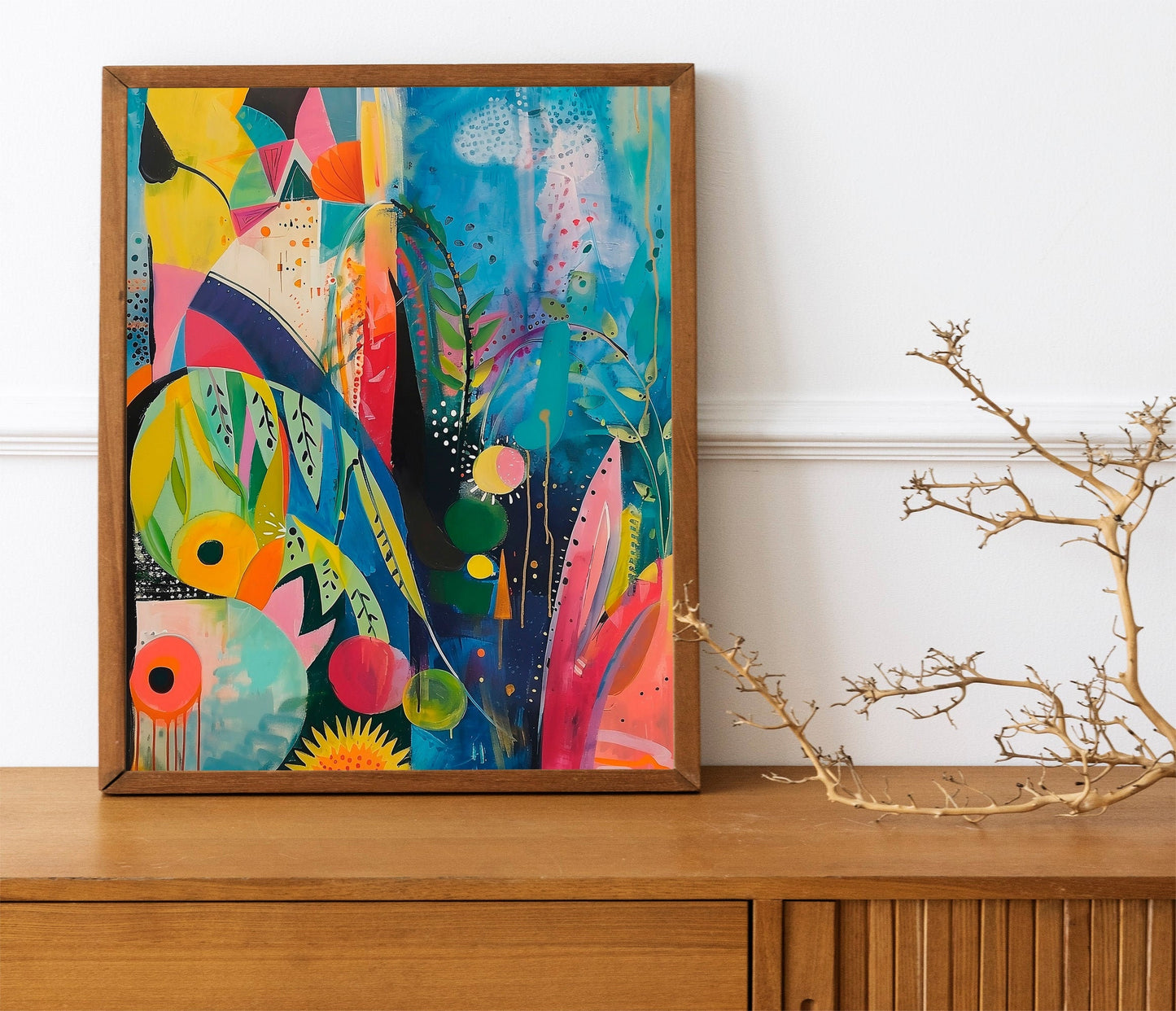 Eclectic Maximalist Wall Art Printable Abstract Digital Colourful Trendy Wall Art Modern Home Decoration