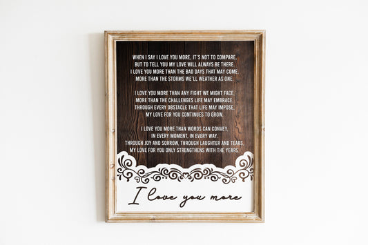Personalized Poem Print Any Poetry Vows Reading Speech Typography Poster for Mum Wife Girlfriend Floral Design Wedding Gift