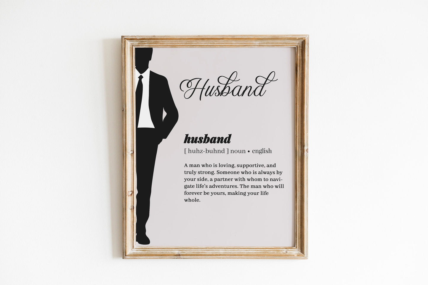 Husband and Wife Wall Art Set of 2 Newlyweds Printable Gift Wedding Poster Definition of Marriage Typography Home Decor