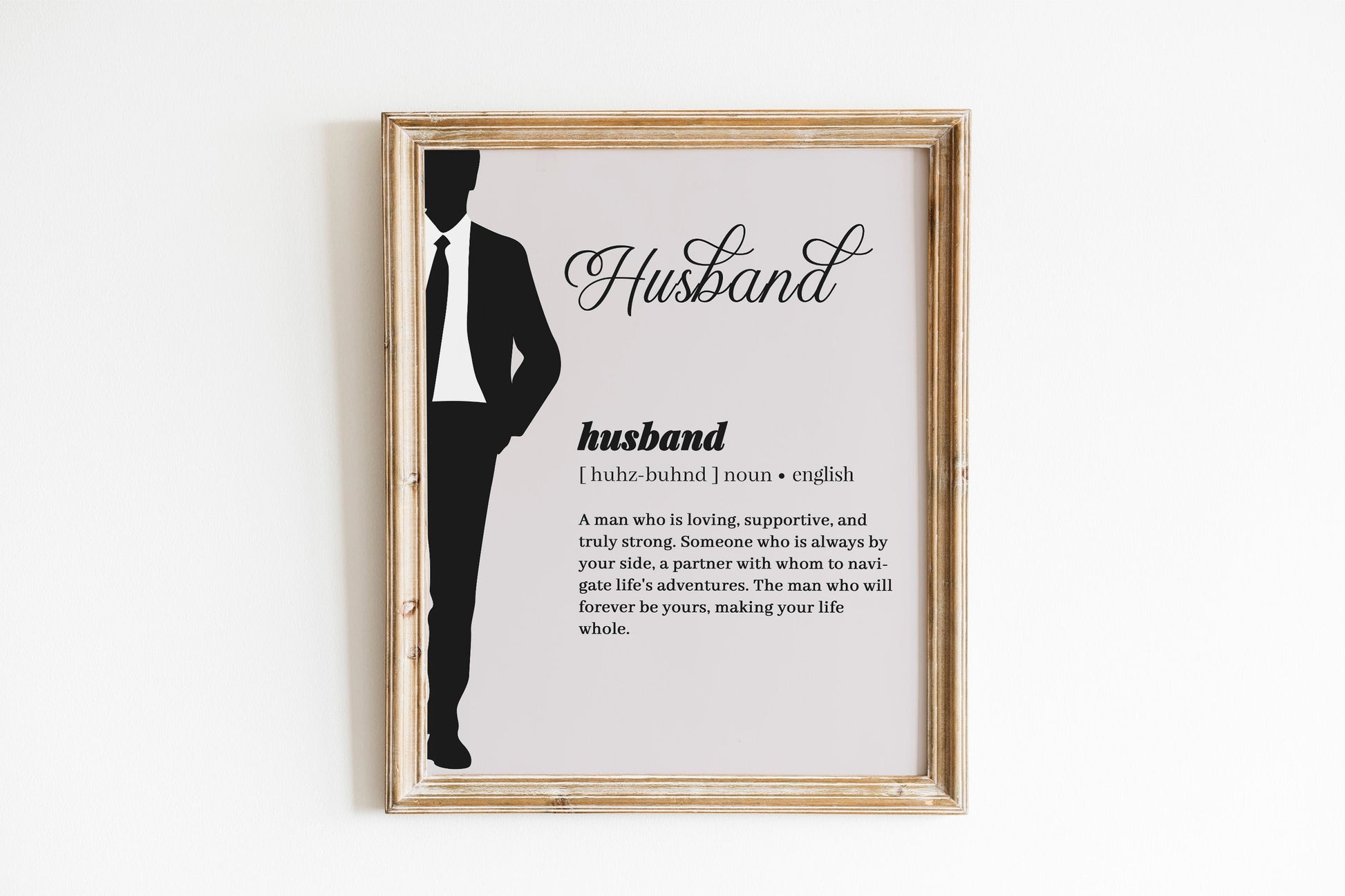 Husband and Wife Wall Art Set of 2 Newlyweds Printable Gift Wedding Poster Definition of Marriage Typography Home Decor