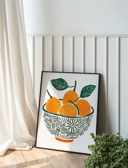 Fruit Bowl Print Colorful Wine Retro Wall Art Kitchen Wall Prints Aesthetic Decor Gallery Wall Home Inspiration