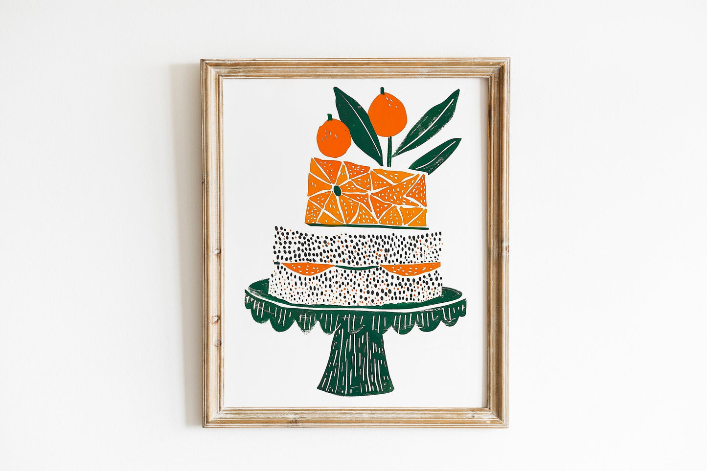 Cake on Stand Print Colorful Wine Retro Wall Art Kitchen Wall Prints Aesthetic Decor Gallery Wall Home Inspiration