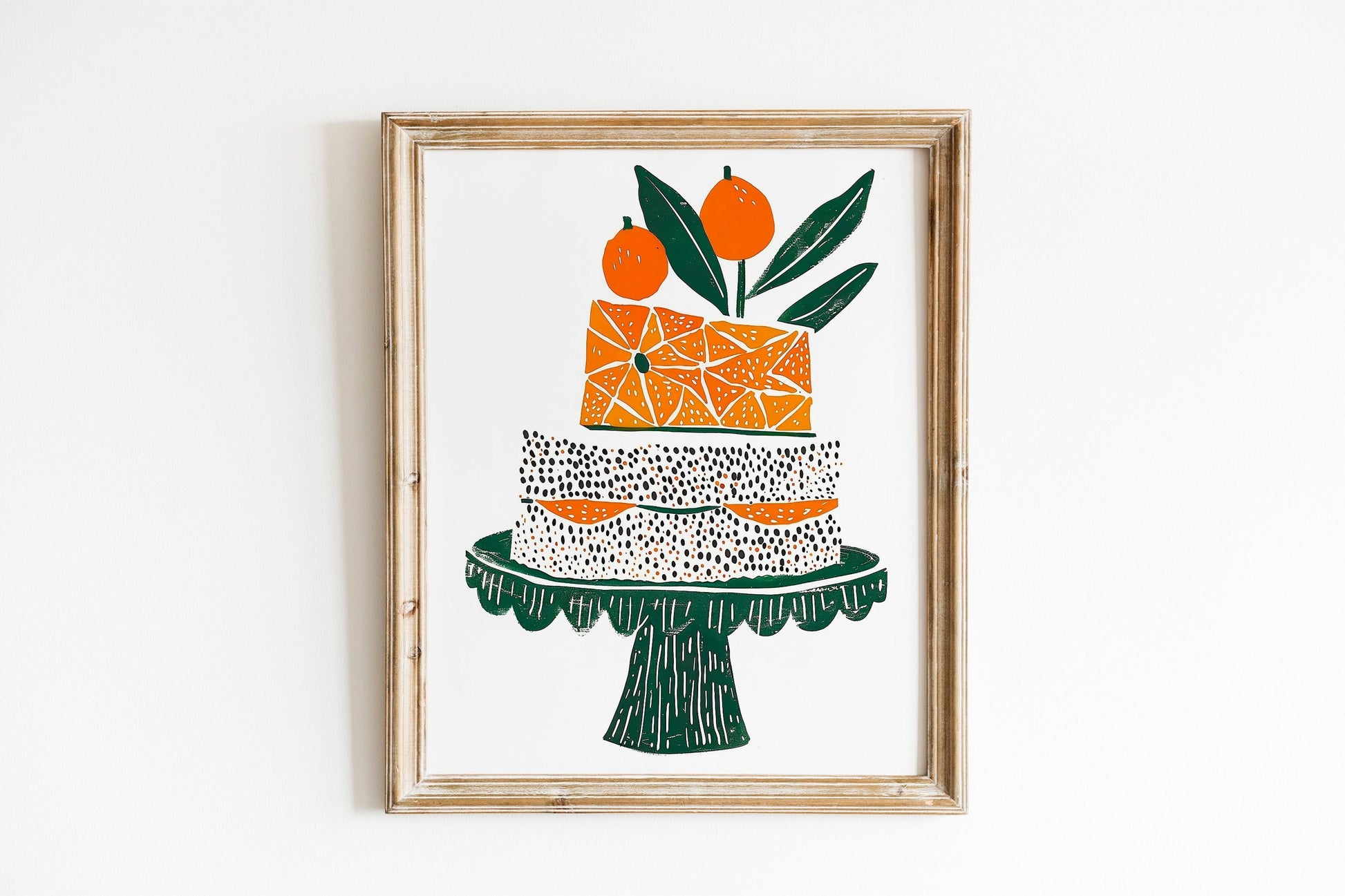 Cake on Stand Print Colorful Wine Retro Wall Art Kitchen Wall Prints Aesthetic Decor Gallery Wall Home Inspiration