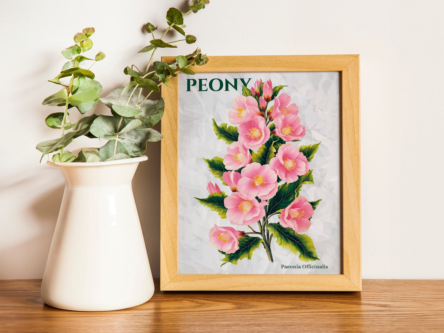 Colourful Quirky Hand-Drawn Art Summer Peony Bright Colourful Art Print Modern Art Print Gallery Wall Bathroom Decor Peonies Art