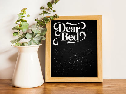 Set of 2 Bedroom Wall Art Prints Dear Bed I Love You Bedroom Wall Decor New Home Gift Housewarming Gift Home Wall Art Prints