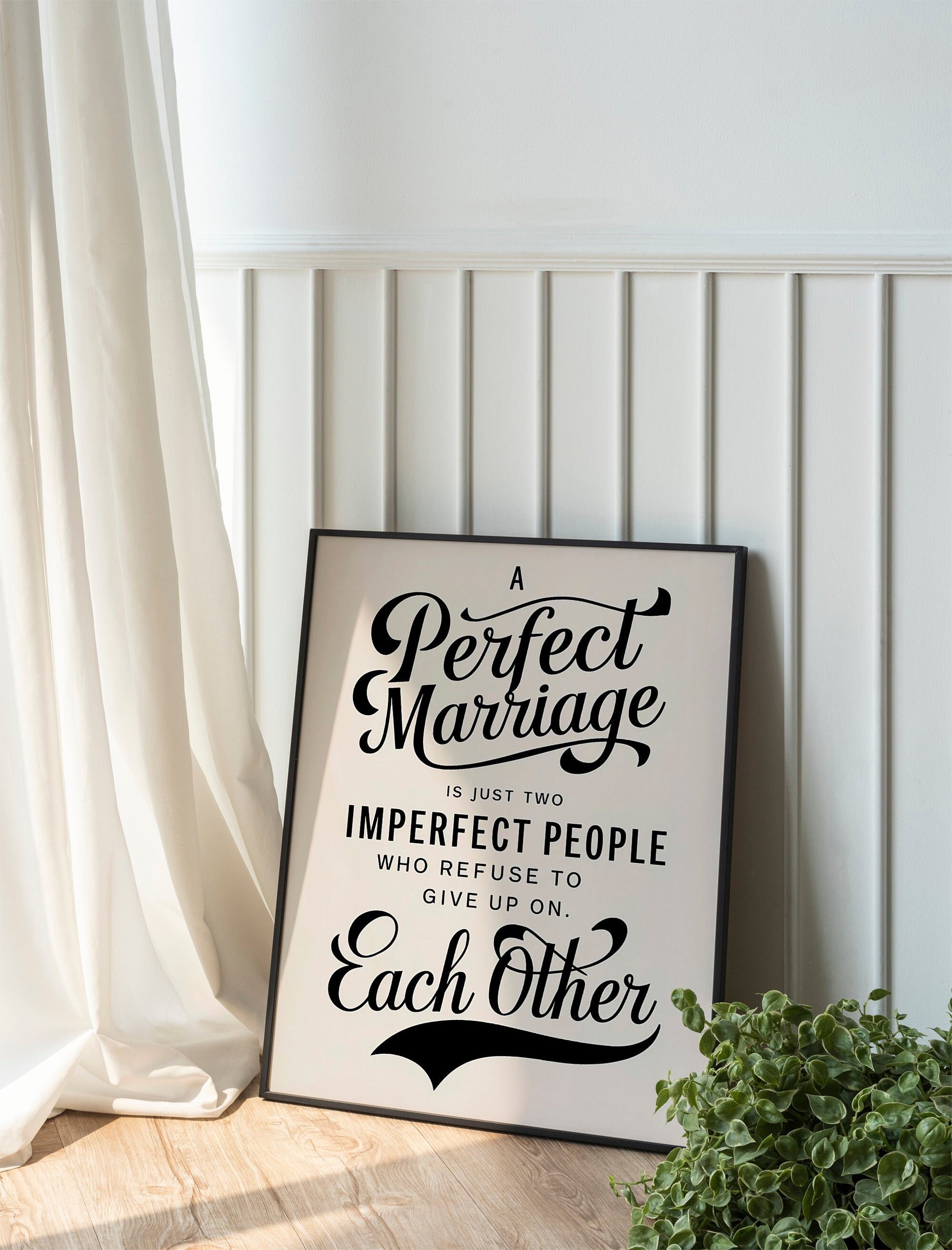 Bedroom Wall Decor Love Quotes Signs Inspirational Art Anniversary Gifts Perfect Marriage Two Imperfect People Who Refuse to Give Up
