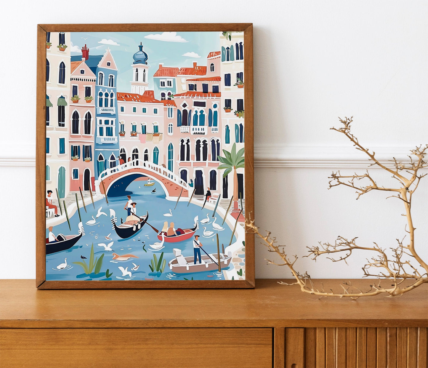 Venice Art Print Italy City Wall Art Venice Waterways Travel Print Travel Poster Travel Gift Housewarming Gift Paris Decoration