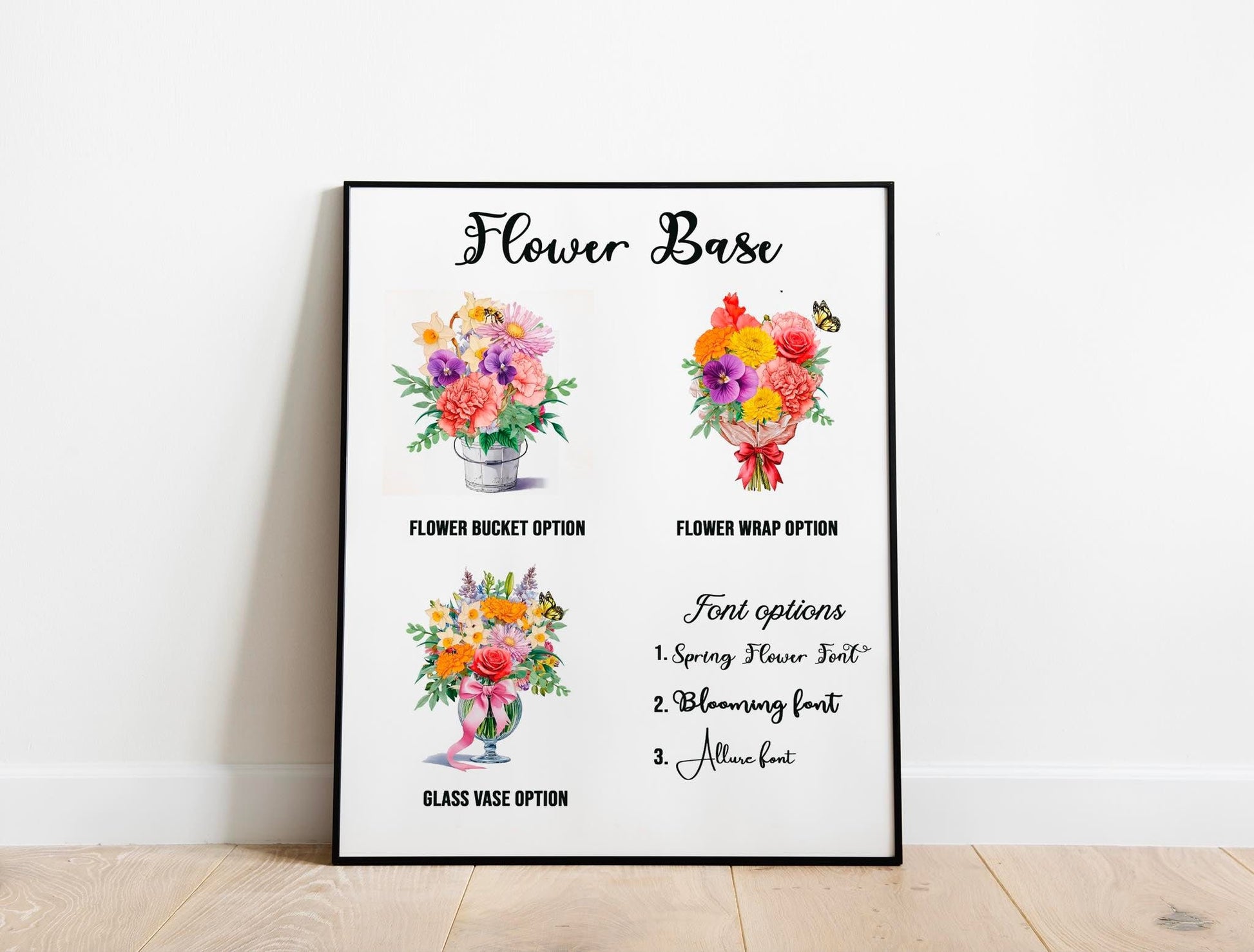Custom Birth Month Flower Print - Family Bouquet Canvas Art - Create Your Family's Birth Flower Bouquet