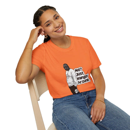 Beetlejuice Me? Just Hanging Around T-Shirt, Funny Beetlejuice Shirt, Viral T-Shirt, Meme Shirt, Funny Meme Tee, Just Hanging Around Shirt