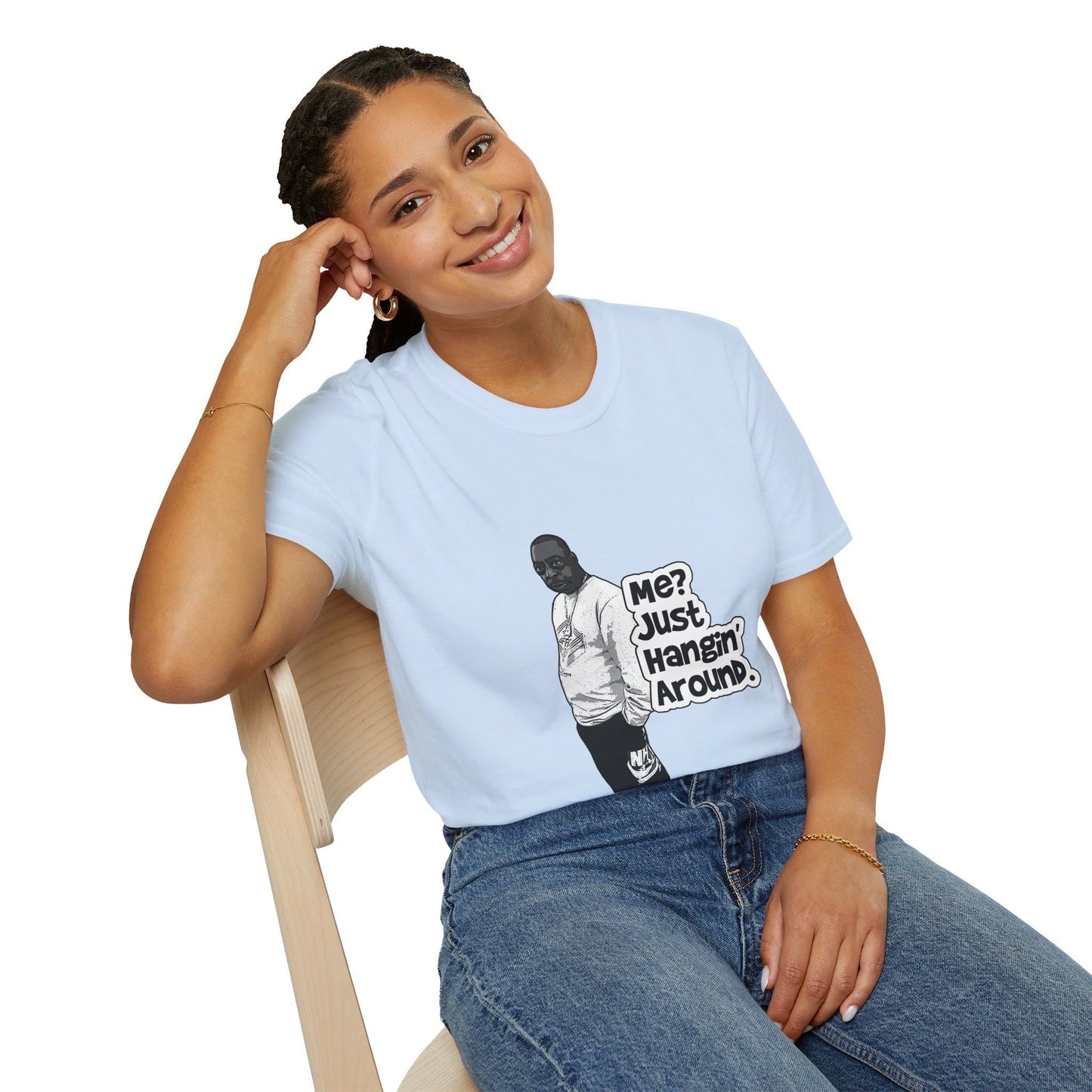 Beetlejuice Me? Just Hanging Around T-Shirt, Funny Beetlejuice Shirt, Viral T-Shirt, Meme Shirt, Funny Meme Tee, Just Hanging Around Shirt
