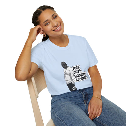 Beetlejuice Me? Just Hanging Around T-Shirt, Funny Beetlejuice Shirt, Viral T-Shirt, Meme Shirt, Funny Meme Tee, Just Hanging Around Shirt
