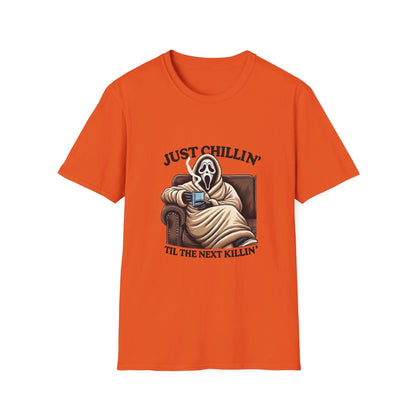Ghost Face Just Chillin’ Til the Next Killin’ T-Shirt, Funny Halloween Shirt, Viral T-Shirt, Funny Halloween T-Shirt, Ghost Face Shirt