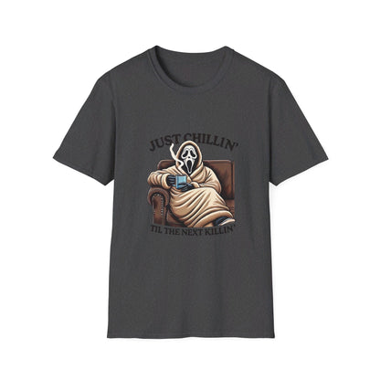 Ghost Face Just Chillin’ Til the Next Killin’ T-Shirt, Funny Halloween Shirt, Viral T-Shirt, Funny Halloween T-Shirt, Ghost Face Shirt