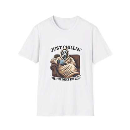 Ghost Face Just Chillin’ Til the Next Killin’ T-Shirt, Funny Halloween Shirt, Viral T-Shirt, Funny Halloween T-Shirt, Ghost Face Shirt