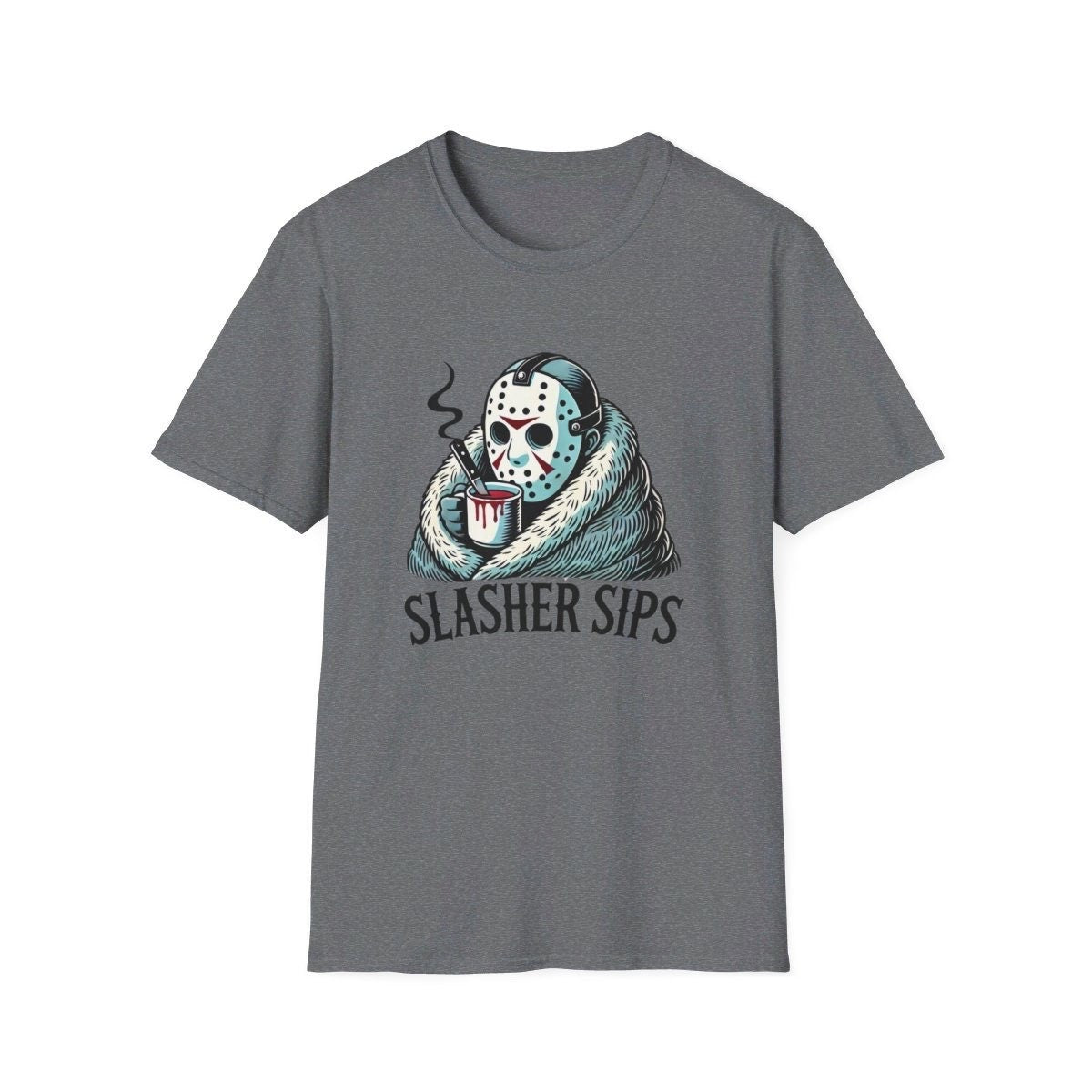 Jason Voorhees Slasher Sips T-Shirt, Funny Halloween Shirt, Viral T-Shirt, Funny Halloween T-Shirt, Jason Shirt, Friday the 13th