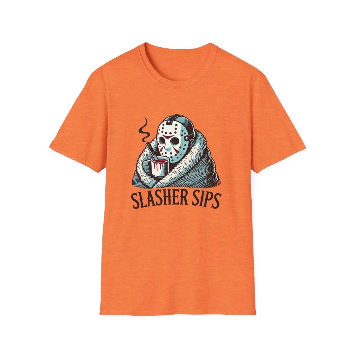 Jason Voorhees Slasher Sips T-Shirt, Funny Halloween Shirt, Viral T-Shirt, Funny Halloween T-Shirt, Jason Shirt, Friday the 13th