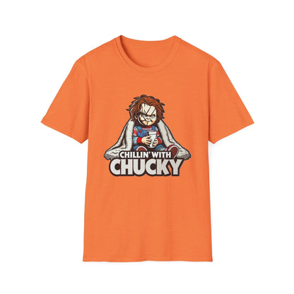 Chucky Chillin’ with Chucky Funny T-Shirt, Funny Halloween Shirt, Viral T-Shirt, Funny Halloween Shirt, Chucky Doll Shirt, Childs Play Shirt
