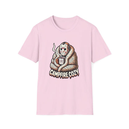 Jason Voorhees Campfire Cozy T-Shirt, Funny Halloween Shirt, Viral T-Shirt, Funny Halloween T-Shirt, Jason Shirt, Friday the 13th