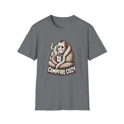Jason Voorhees Campfire Cozy T-Shirt, Funny Halloween Shirt, Viral T-Shirt, Funny Halloween T-Shirt, Jason Shirt, Friday the 13th