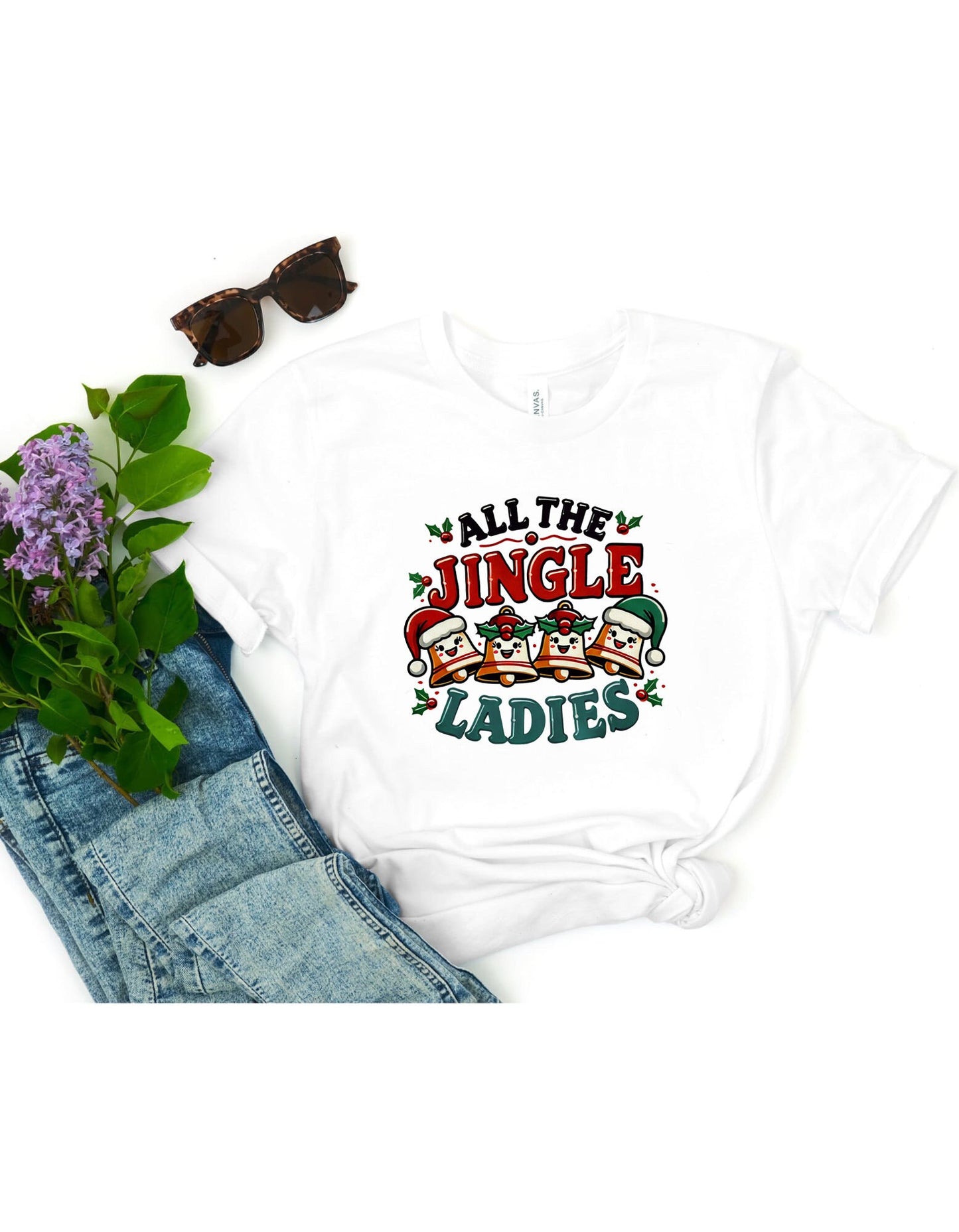 All the Jingle Ladies Christmas Funny T-Shirt, Funny Christmas Shirt, Viral T-Shirt, Funny Winter Shirt, Ugly Shirt Contest, Holiday Shirt