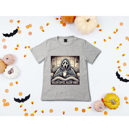 Killer Coffee Killer Vibes Shirt - Halloween Ghost shirt - Vintage Horror Shirt - Halloween Shirt