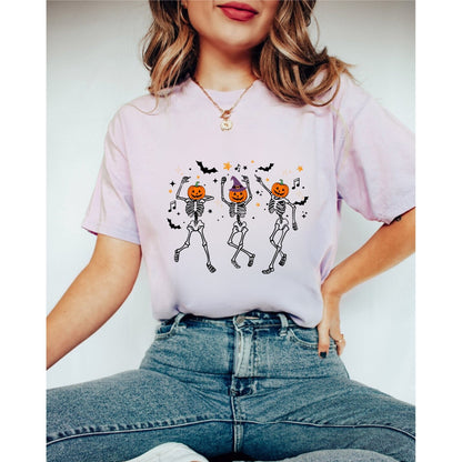 Dancing Skeleton Sweatshirt - Dancing Skeleton Tshirt - Funny Halloween Pumpkin Head Dancing Skeleton - Halloween Gift Shirt