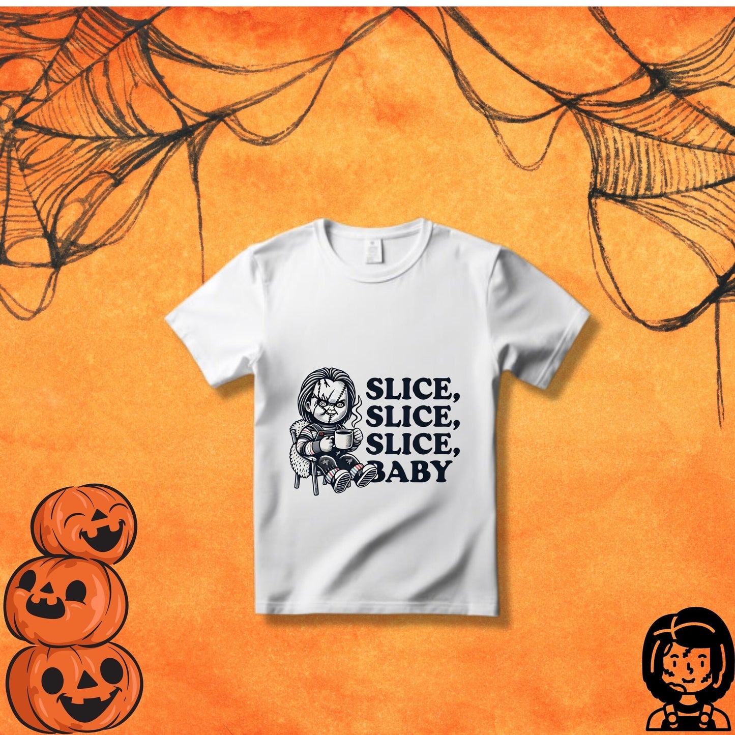 Chucky Slice Slice Baby - Funny Halloween T-Shirt - Childs Play Shirt - Chucky Doll Shirt - unny Halloween Shirt