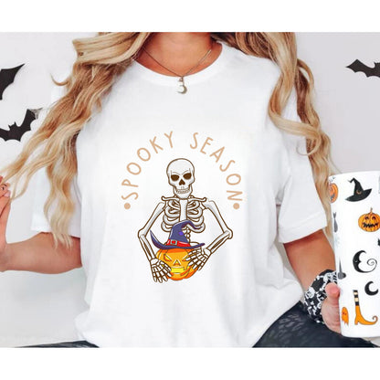 Spooky Season Shirt - Spooky Season Skeleton Shirt - Halloween Skull Shirt - Halloween Shirt