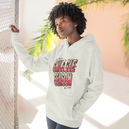 Snuggle Season Three-Panel Fleece Hoodie, Viral T-Shirt, Cute Winter Wear, Cute Christmas Hoodie Sweater, Christmas Shirt, Vintage Hoodie