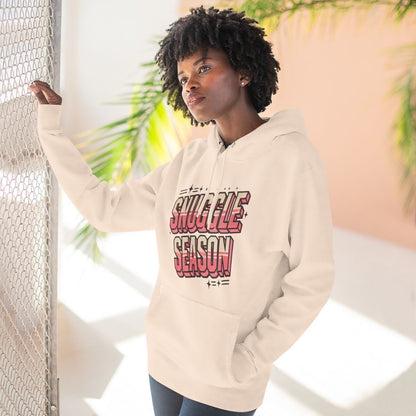 Snuggle Season Three-Panel Fleece Hoodie, Viral T-Shirt, Cute Winter Wear, Cute Christmas Hoodie Sweater, Christmas Shirt, Vintage Hoodie