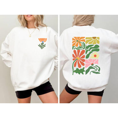 Flowers Tshirt - Floral Nature Shirt - Flowers Lover Graphic TeeShirt - Boho Wildflowers Tshirt