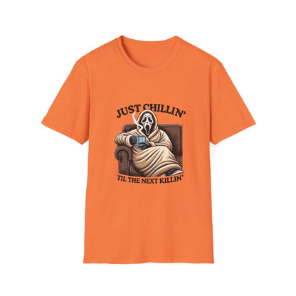 Ghost Face Just Chillin’ Til the Next Killin’ T-Shirt, Funny Halloween Shirt, Viral T-Shirt, Funny Halloween T-Shirt, Ghost Face Shirt