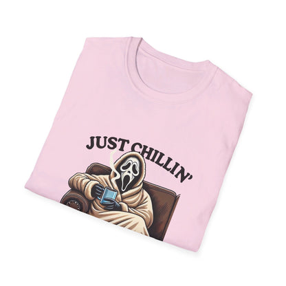 Ghost Face Just Chillin’ Til the Next Killin’ T-Shirt, Funny Halloween Shirt, Viral T-Shirt, Funny Halloween T-Shirt, Ghost Face Shirt