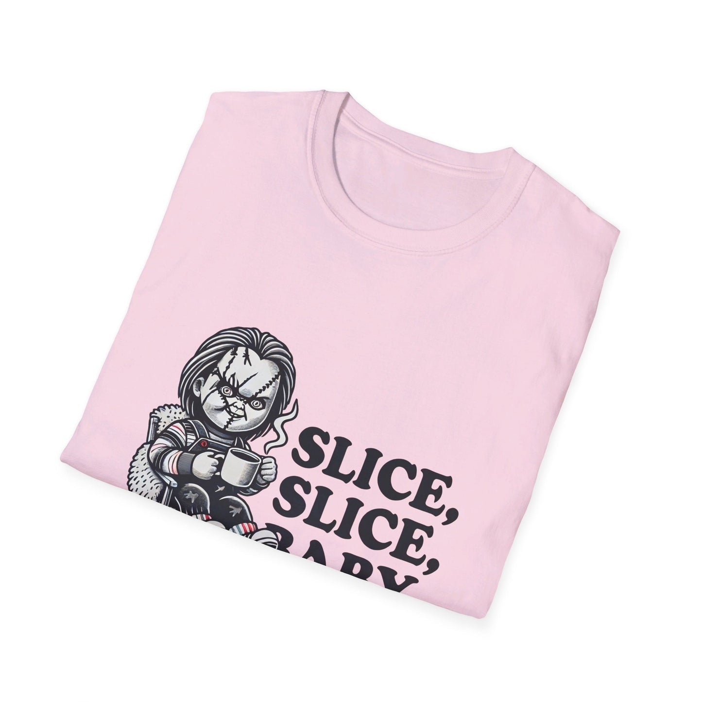 Chucky Slice Slice Baby Funny T-Shirt, Funny Halloween Shirt, Viral T-Shirt, Funny Halloween T-Shirt, Chucky Doll Shirt, Childs Play Shirt