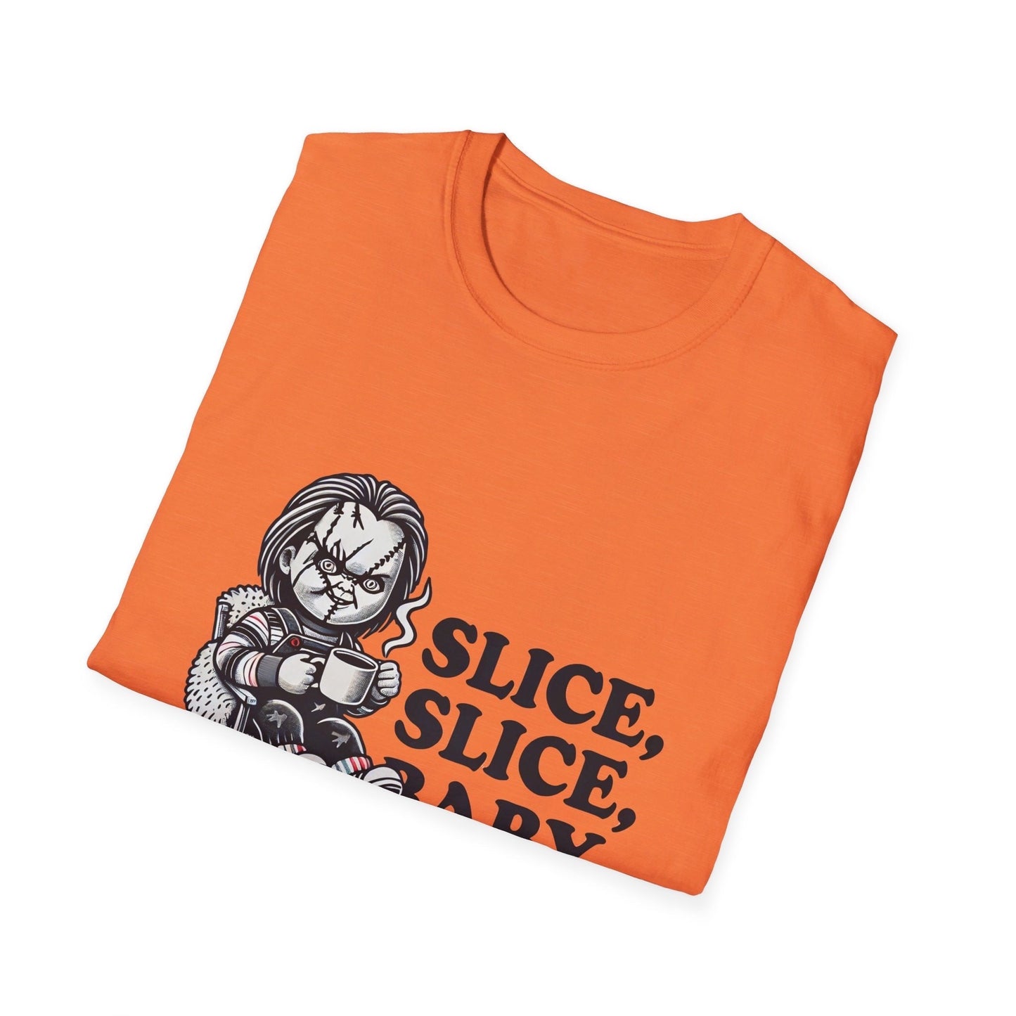 Chucky Slice Slice Baby Funny T-Shirt, Funny Halloween Shirt, Viral T-Shirt, Funny Halloween T-Shirt, Chucky Doll Shirt, Childs Play Shirt