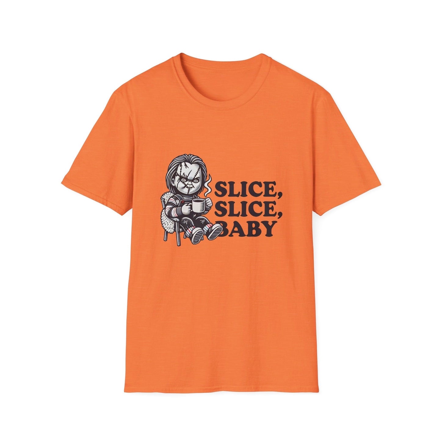 Chucky Slice Slice Baby Funny T-Shirt, Funny Halloween Shirt, Viral T-Shirt, Funny Halloween T-Shirt, Chucky Doll Shirt, Childs Play Shirt