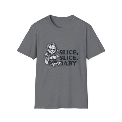 Chucky Slice Slice Baby Funny T-Shirt, Funny Halloween Shirt, Viral T-Shirt, Funny Halloween T-Shirt, Chucky Doll Shirt, Childs Play Shirt