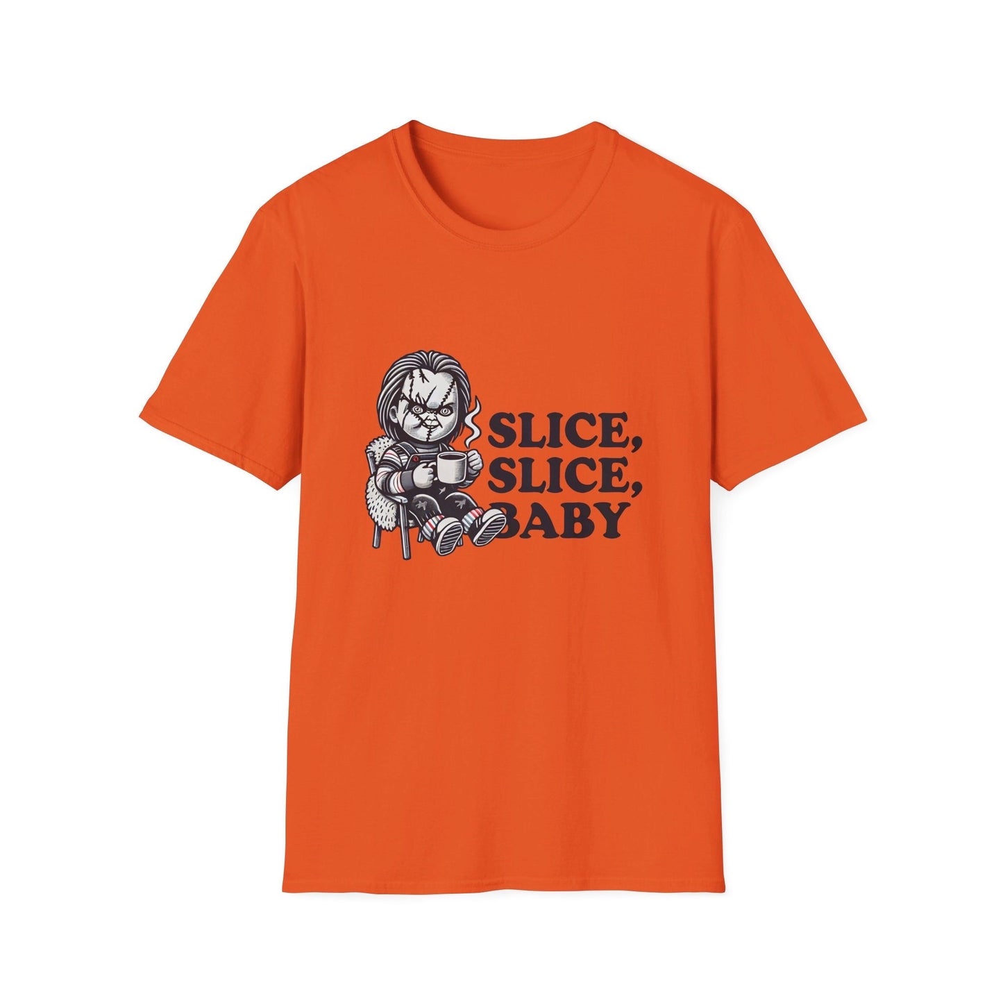 Chucky Slice Slice Baby Funny T-Shirt, Funny Halloween Shirt, Viral T-Shirt, Funny Halloween T-Shirt, Chucky Doll Shirt, Childs Play Shirt