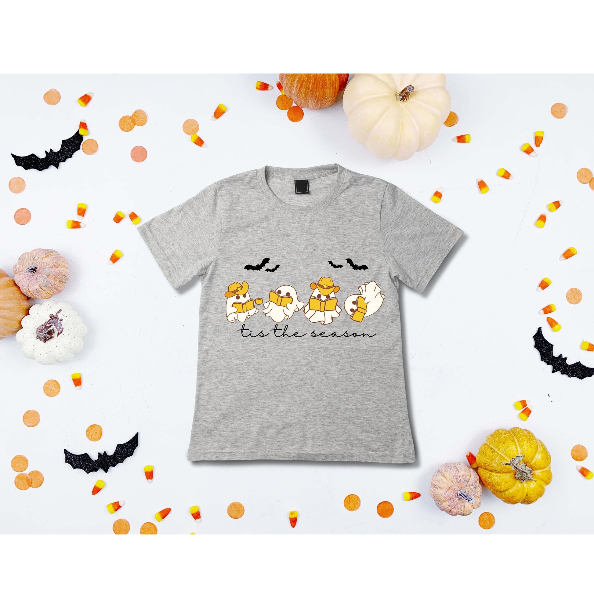 Cute Ghost Book - Funny Book Lover Halloween - Ghost Halloween - Retro Halloween - Cute Ghost Book Nerd