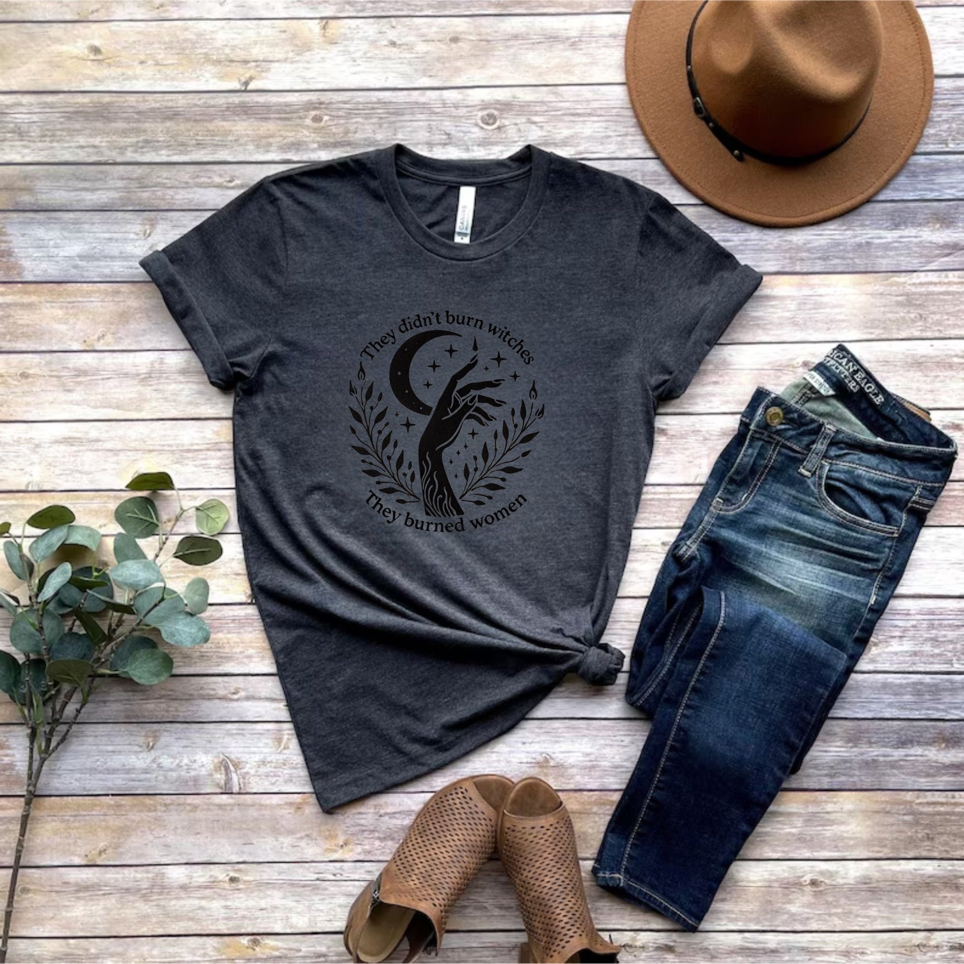 They Didn't Burn Witches They Burned Women Shirt - Feminist Witch Shirt - Retro Halloween - Smash the Patriarchy - Spooky Liberal Witch