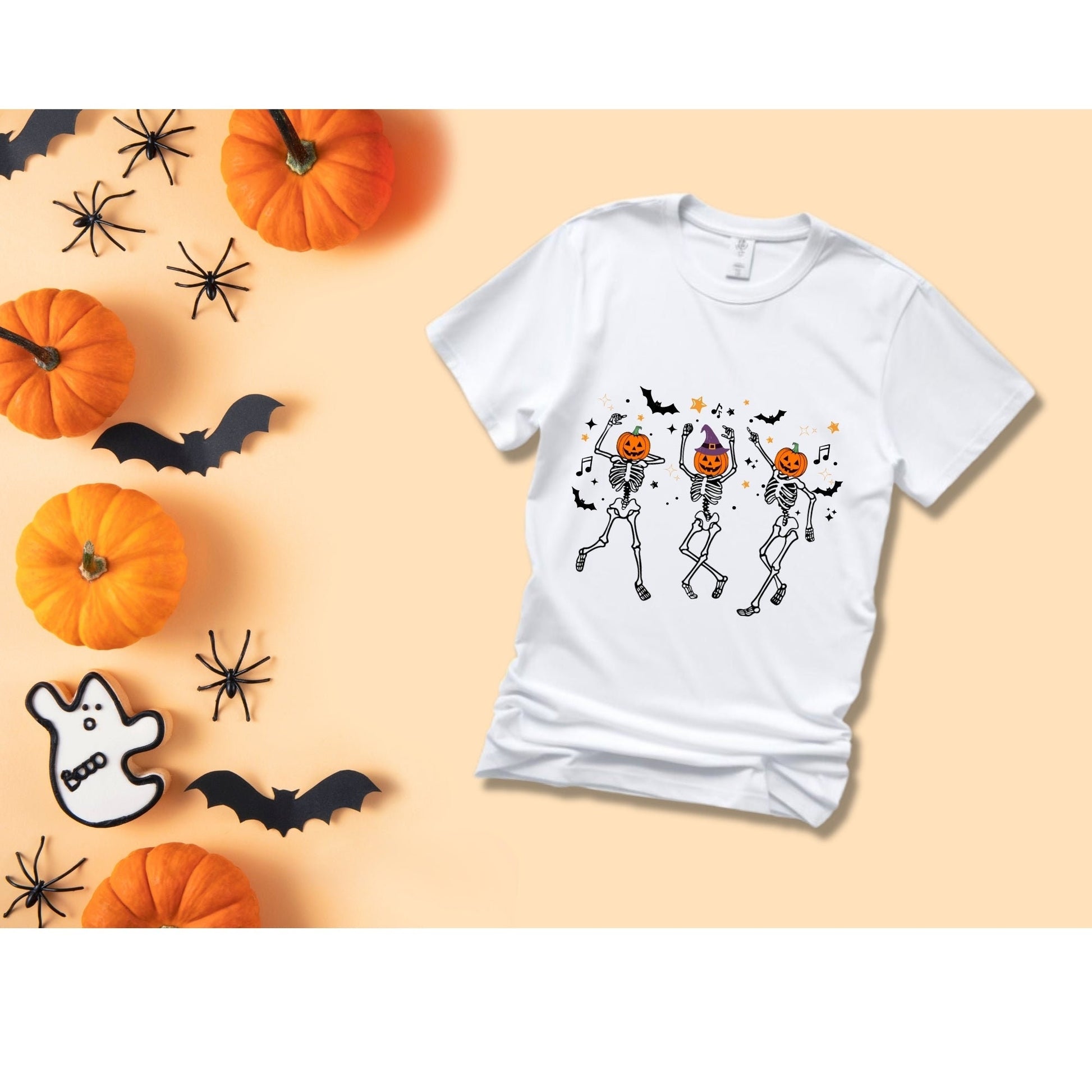 Dancing Skeleton Sweatshirt - Dancing Skeleton Tshirt - Funny Halloween Pumpkin Head Dancing Skeleton - Halloween Gift Shirt