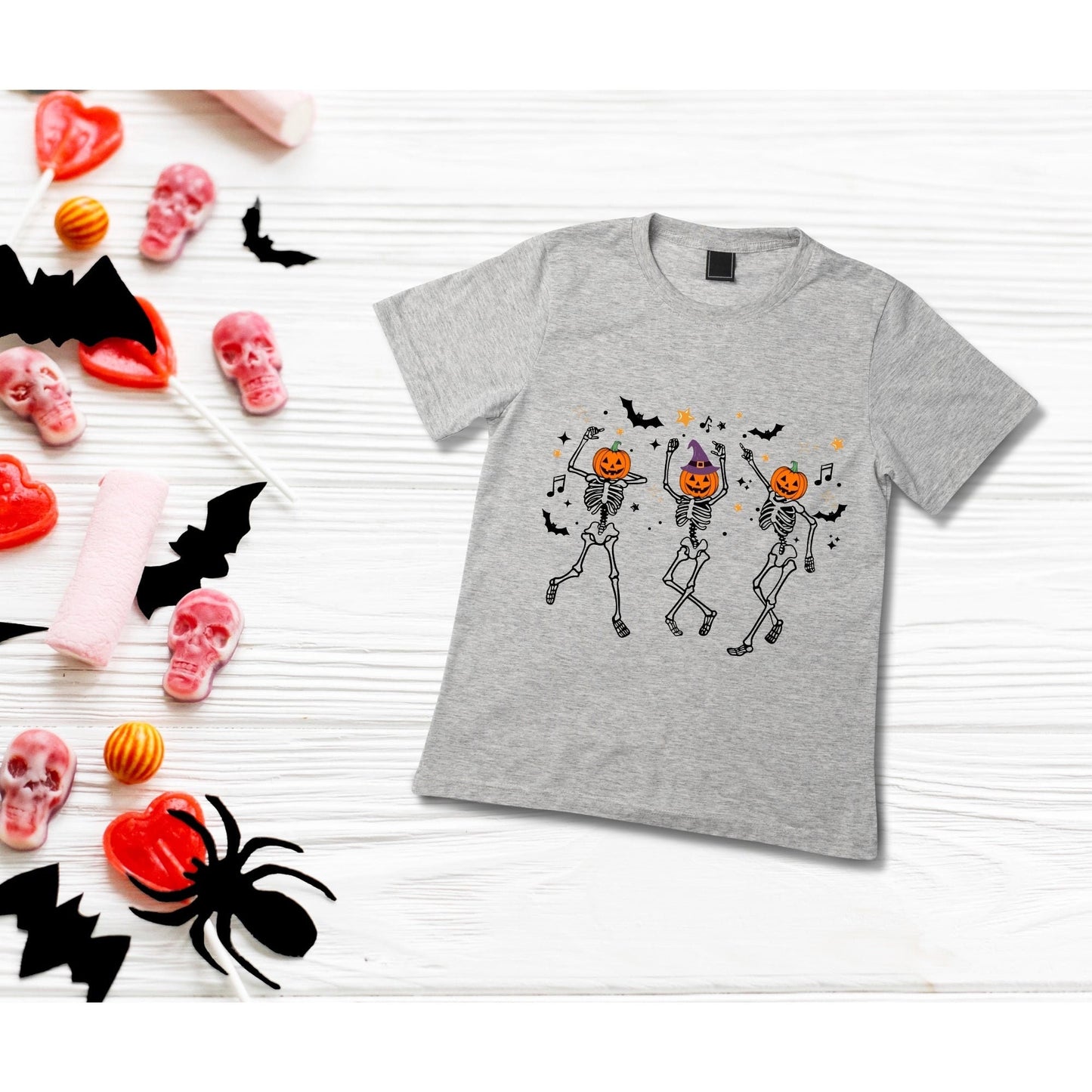 Dancing Skeleton Sweatshirt - Dancing Skeleton Tshirt - Funny Halloween Pumpkin Head Dancing Skeleton - Halloween Gift Shirt
