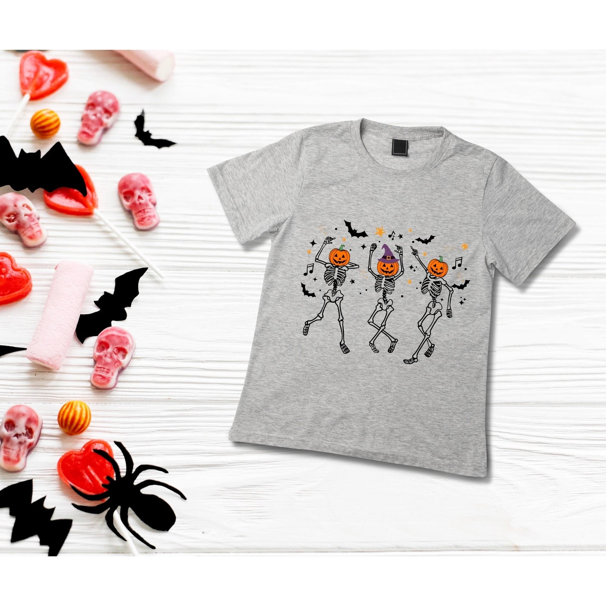Dancing Skeleton Sweatshirt - Dancing Skeleton Tshirt - Funny Halloween Pumpkin Head Dancing Skeleton - Halloween Gift Shirt