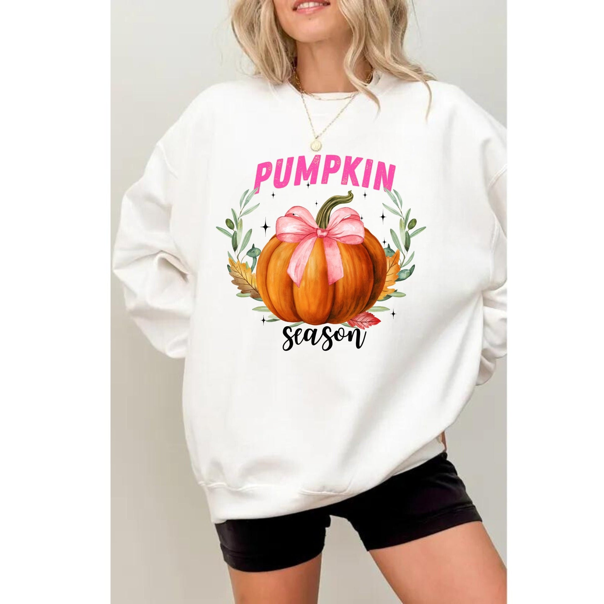 Pumpkin Season Shirt - Halloween Shirts For Women - Retro Halloween - Coquette bow
