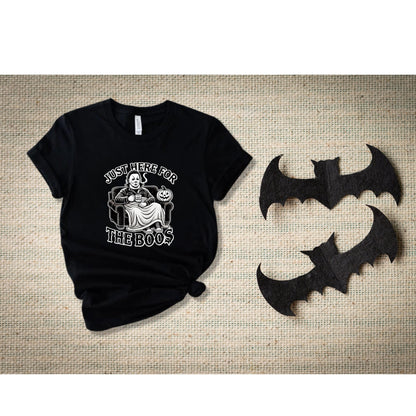 Just here for the boos - Funny Halloween T-Shirt - Halloween Shirt - Ghost Shirt